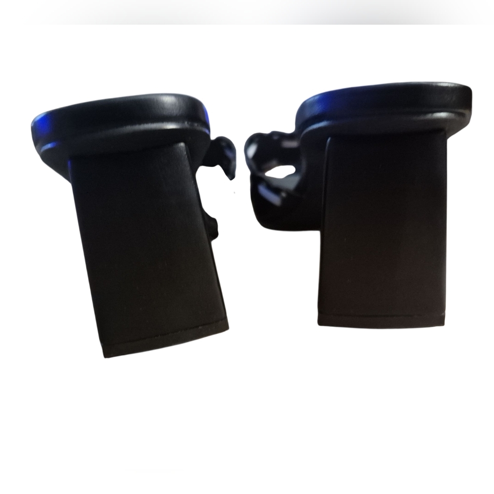 Black W/ Sky Blue Ribbon, Block Heeled Open Toed Mules - New Size 8 & 11 - Picture 6 of 8